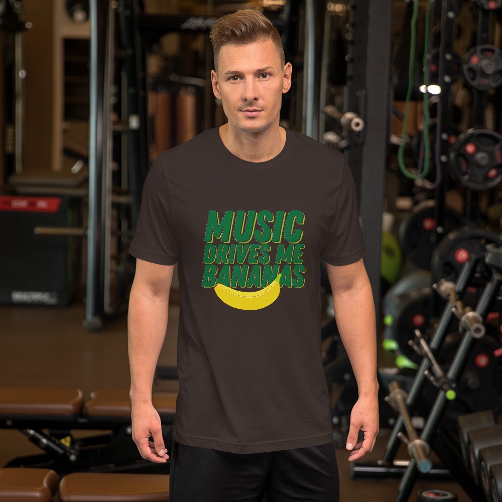 Music Drives Me Bananas: Short-Sleeve Unisex T-Shirt - Image 3