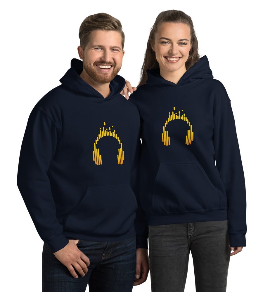 Flowing Headphones: Unisex Hoodie