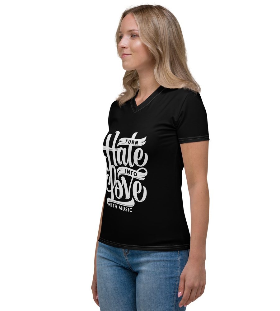 Into Love With Music: Women's V-neck