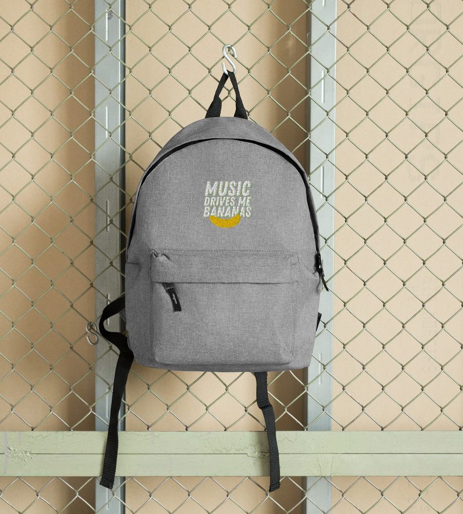 Music Drives Me Bananas: Embroidered Backpack