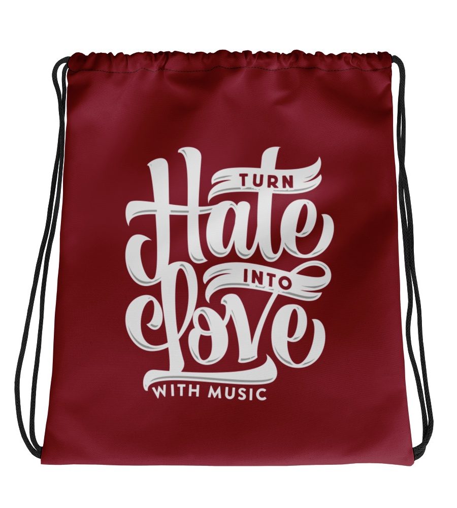 Into Love With Music: Drawstring bag