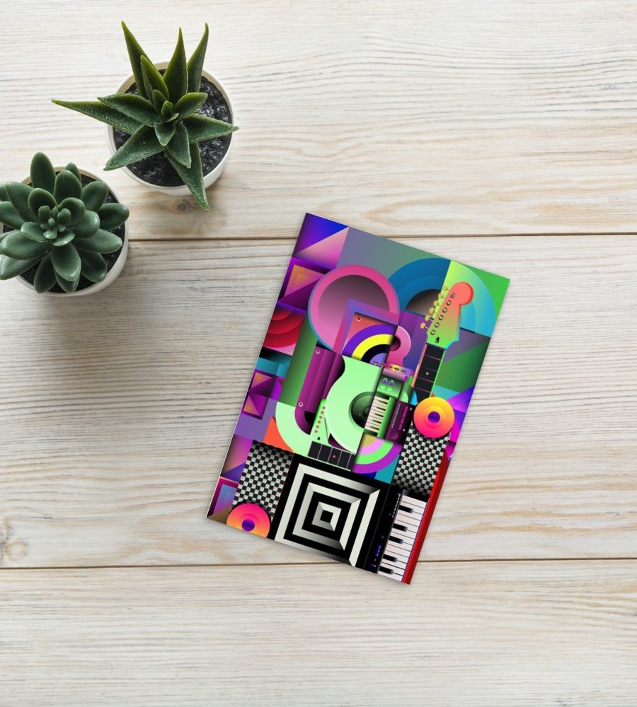 Music Pattern Postcard