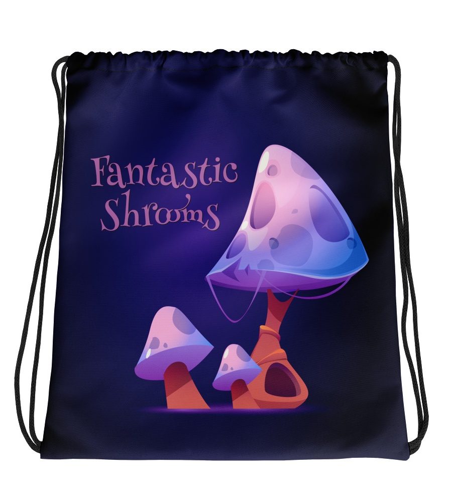 Fantastic Shrooms: Drawstring bag