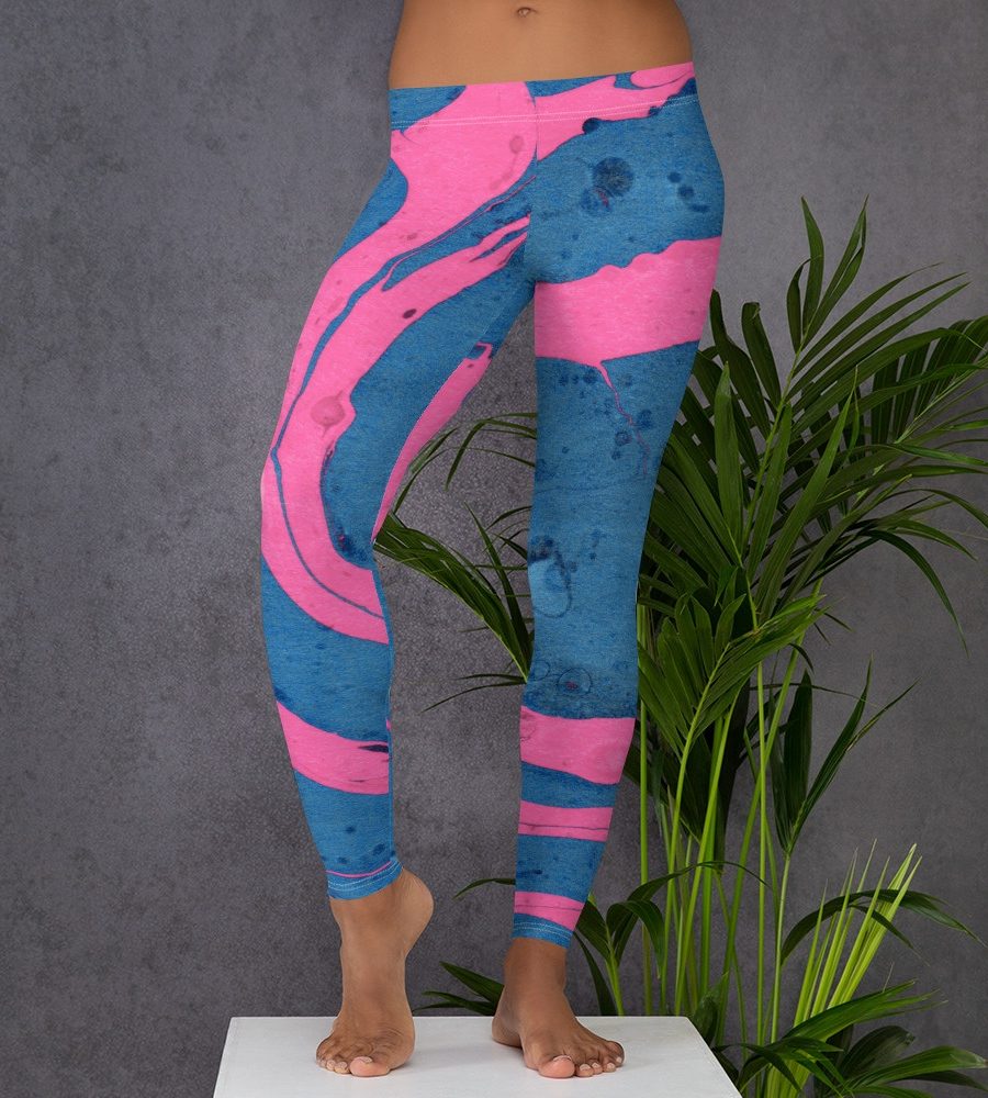 Red Marble Leggings
