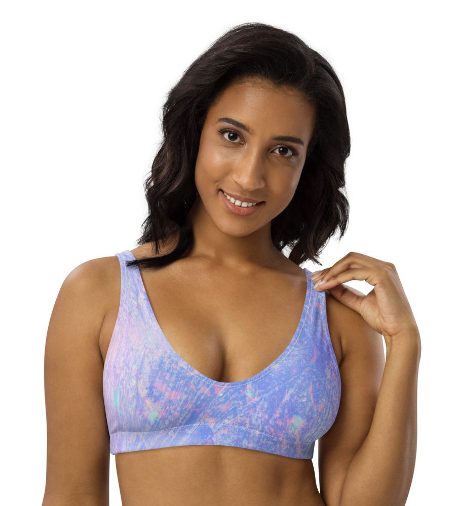 Psychedelic Recyled padded bikini top