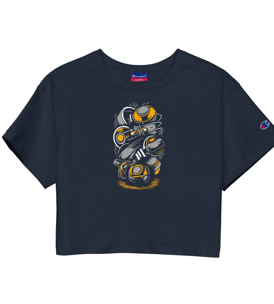 Stacked Headphones Champion crop top