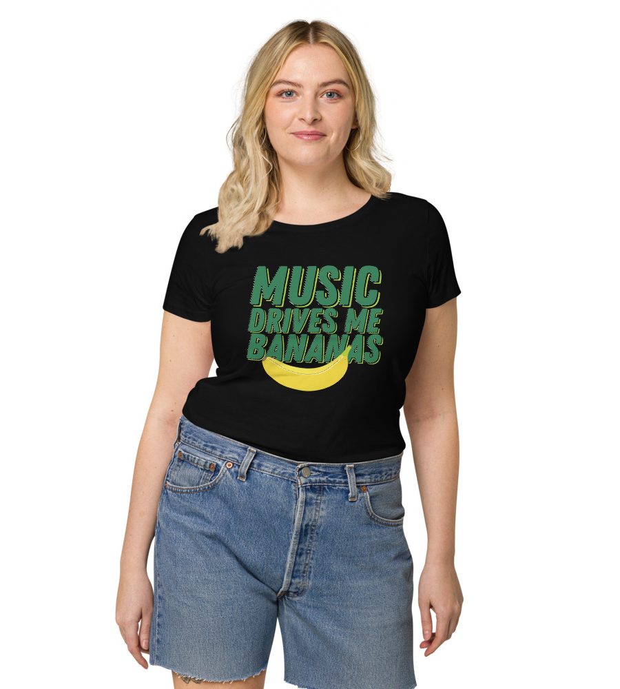 Music Drives Me Bananas: Women’s basic organic t-shirt
