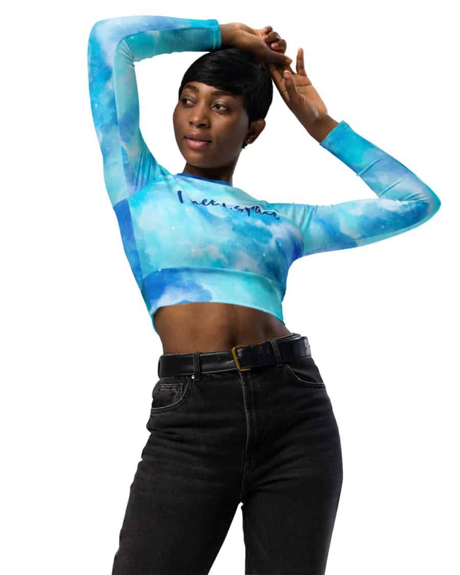 I need Space: Recycled long-sleeve crop top