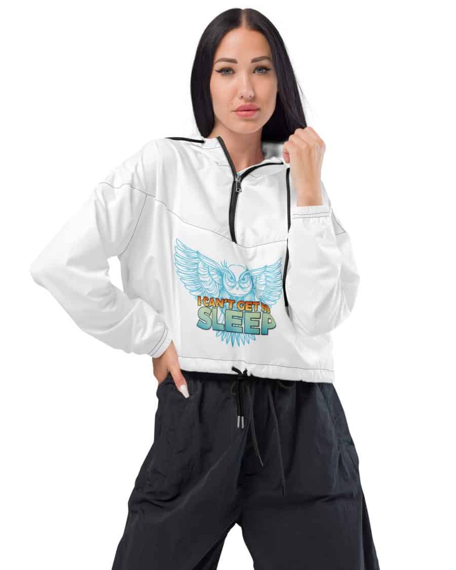 Can't Get No Sleep: Women’s cropped windbreaker