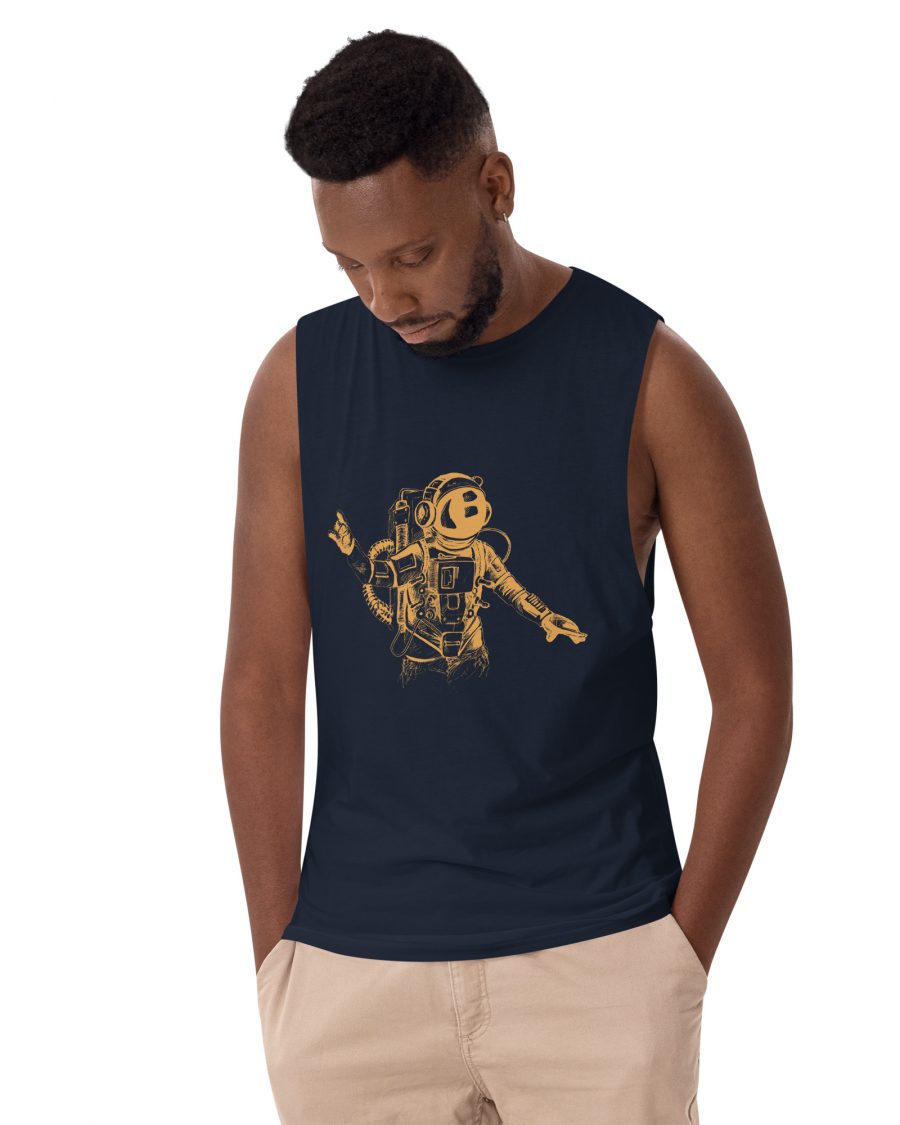 Music Astronaut Men’s drop arm tank top