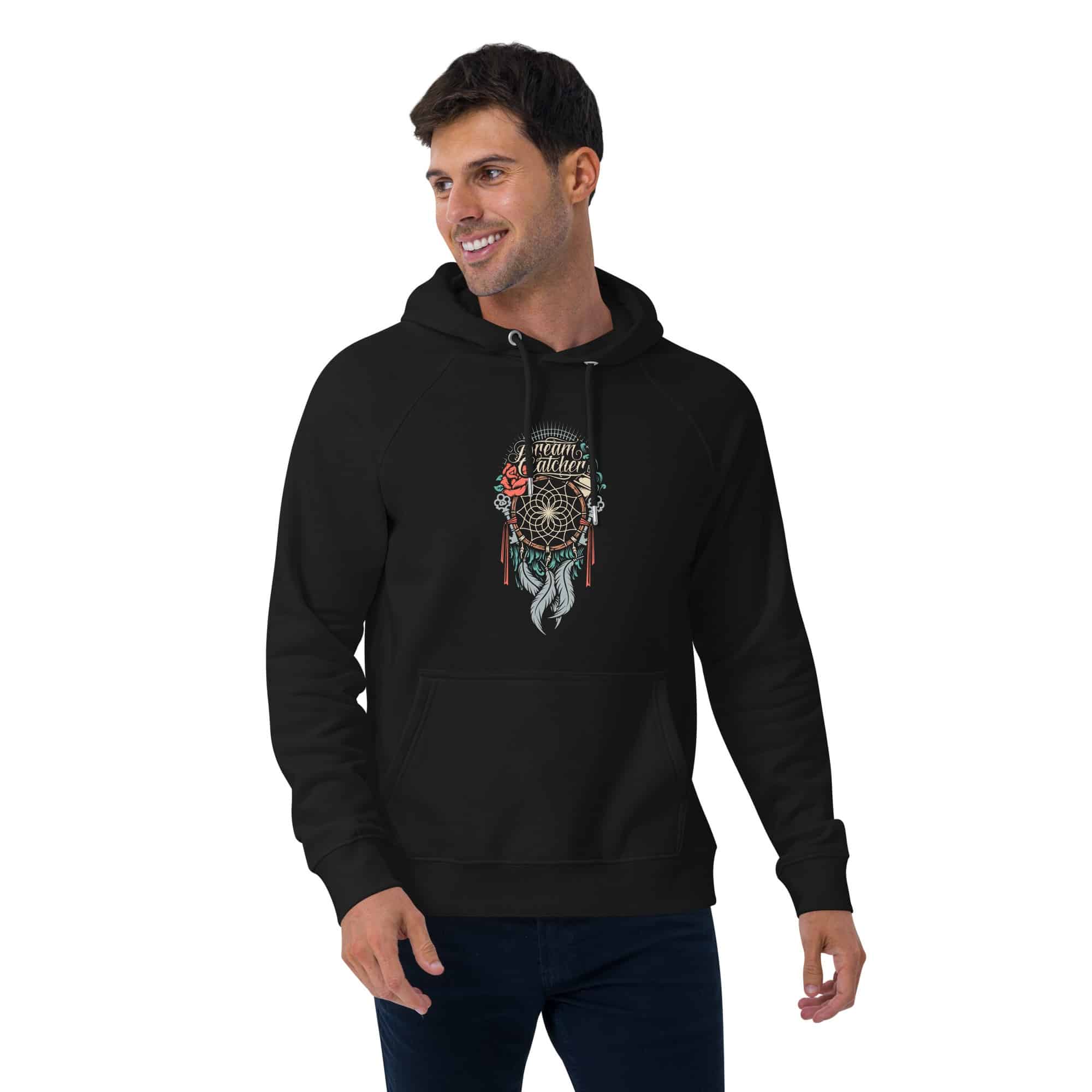 Dream Catcher: Unisex eco raglan hoodie - Image 6