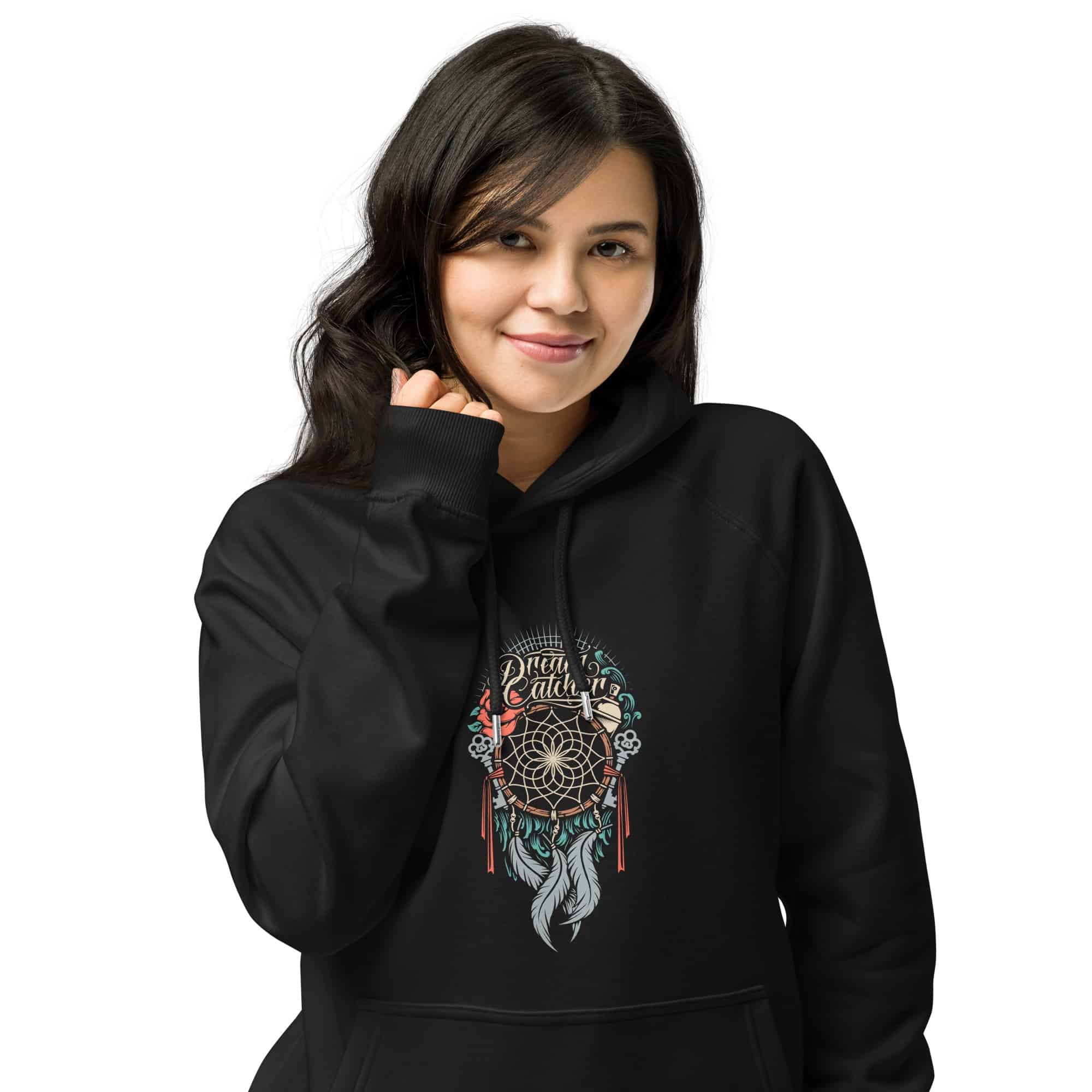 Dream Catcher: Unisex eco raglan hoodie