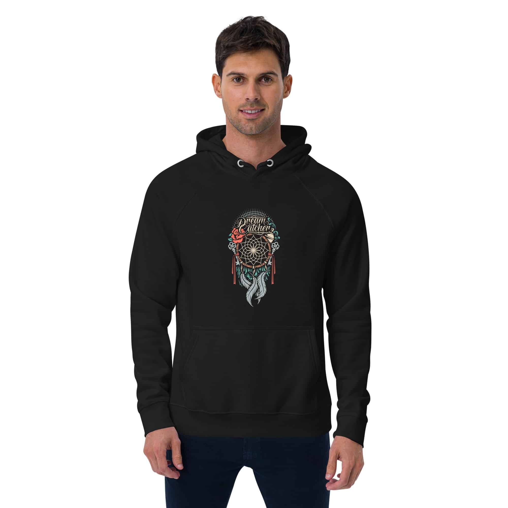 Dream Catcher: Unisex eco raglan hoodie - Image 5