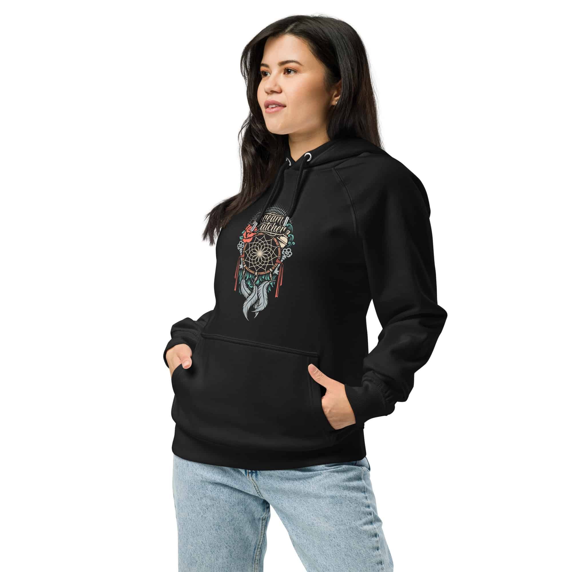 Dream Catcher: Unisex eco raglan hoodie - Image 3