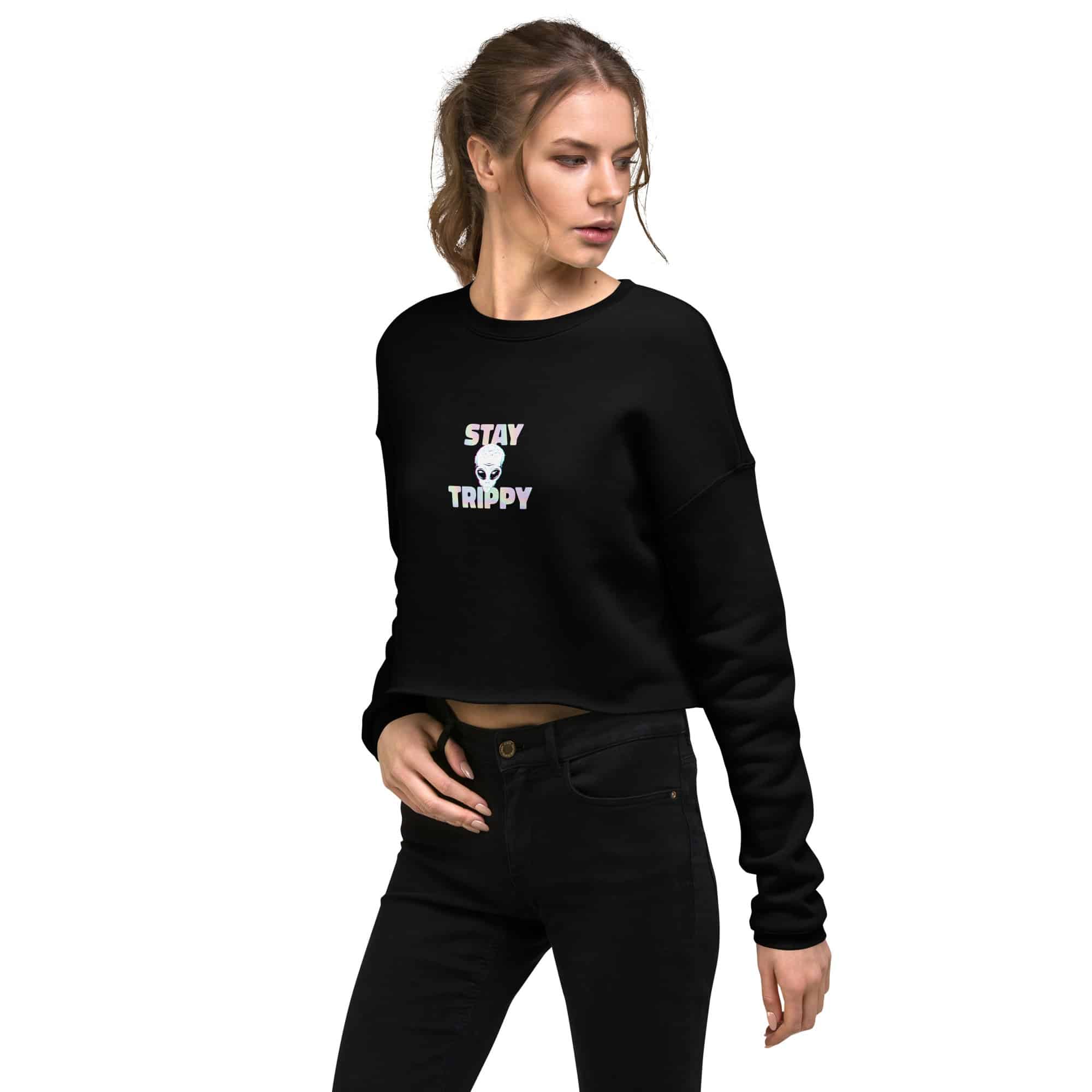 Stay Trippy Crop Sweatshirt - Image 3